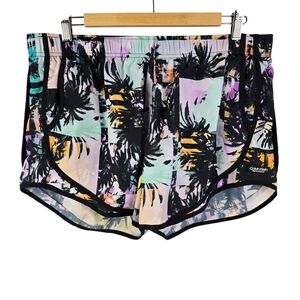 Calvin Klein Performance Women's Quick Dry Tropica Print Lined Shorts Size XL